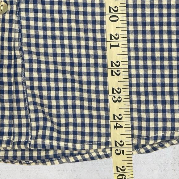Joie Blue Gingham Button Up Puff Sleeve XL Cottagecore Peasant Homestead Prairie - Picture 9 of 10